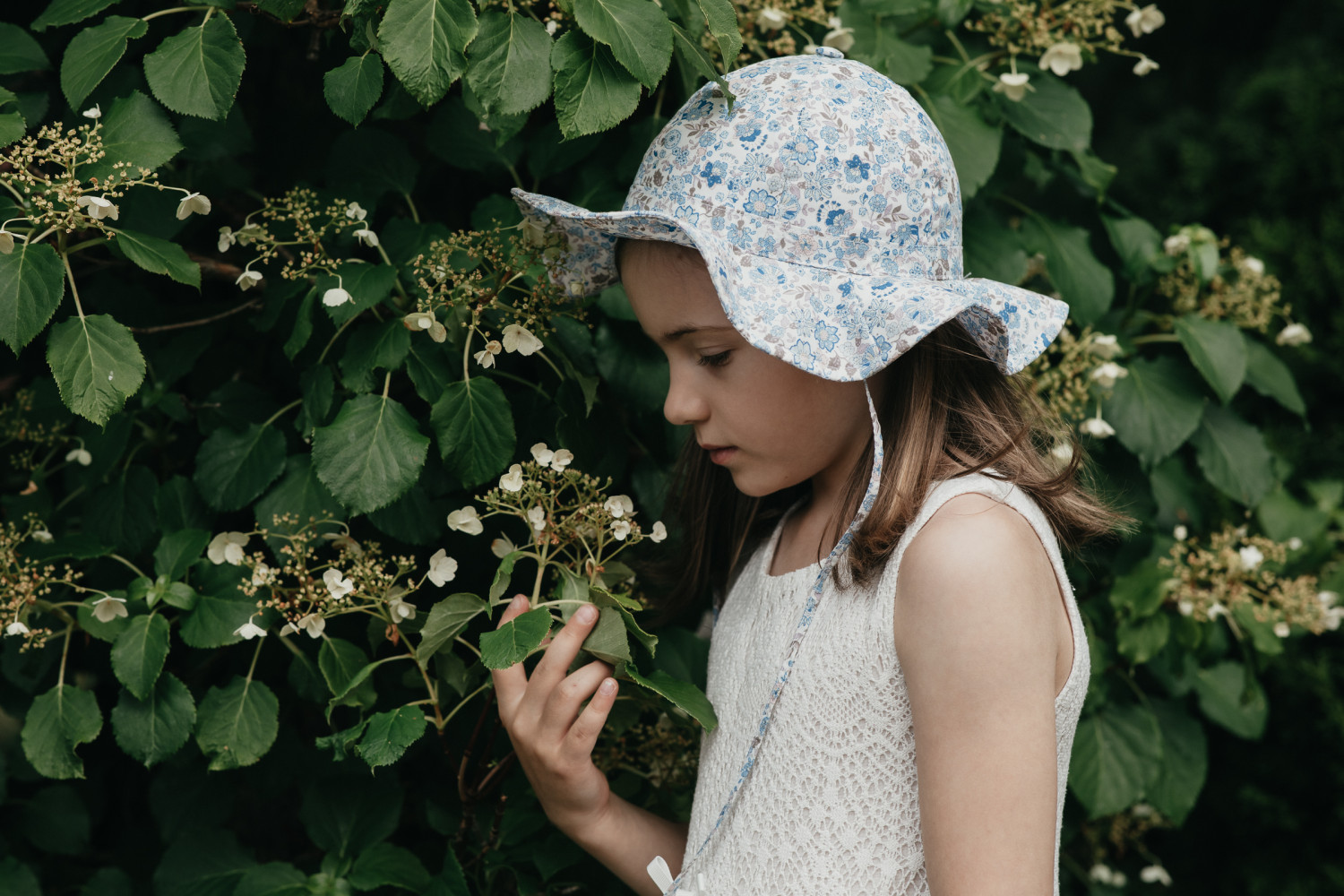 Kids Sun Hat Flower Organic