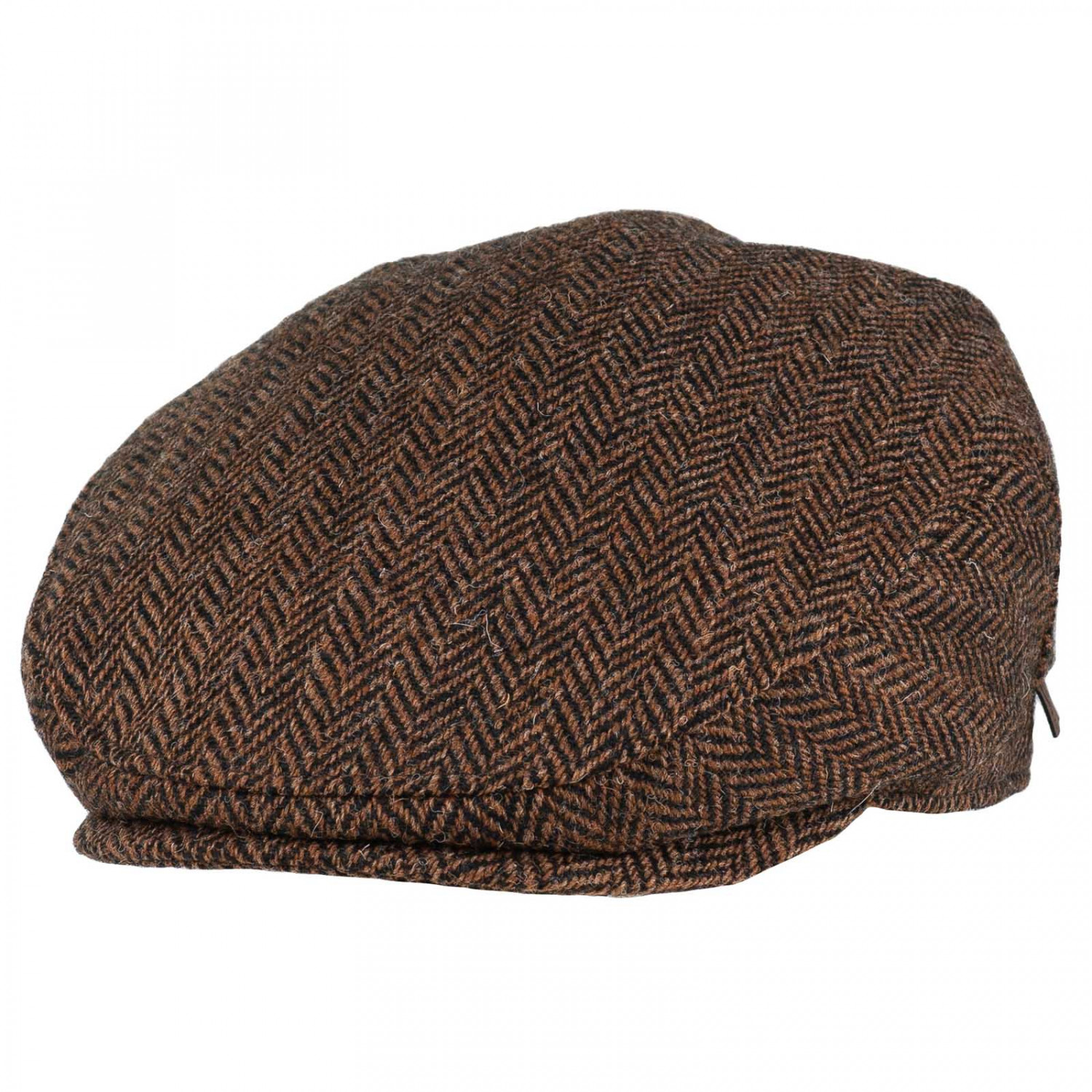 Eero Gen Harris Tweed Herringbone Flat Cap