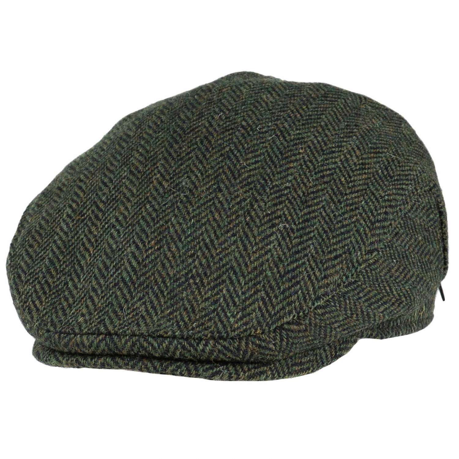 Eero Gen Harris Tweed Herringbone Flat Cap