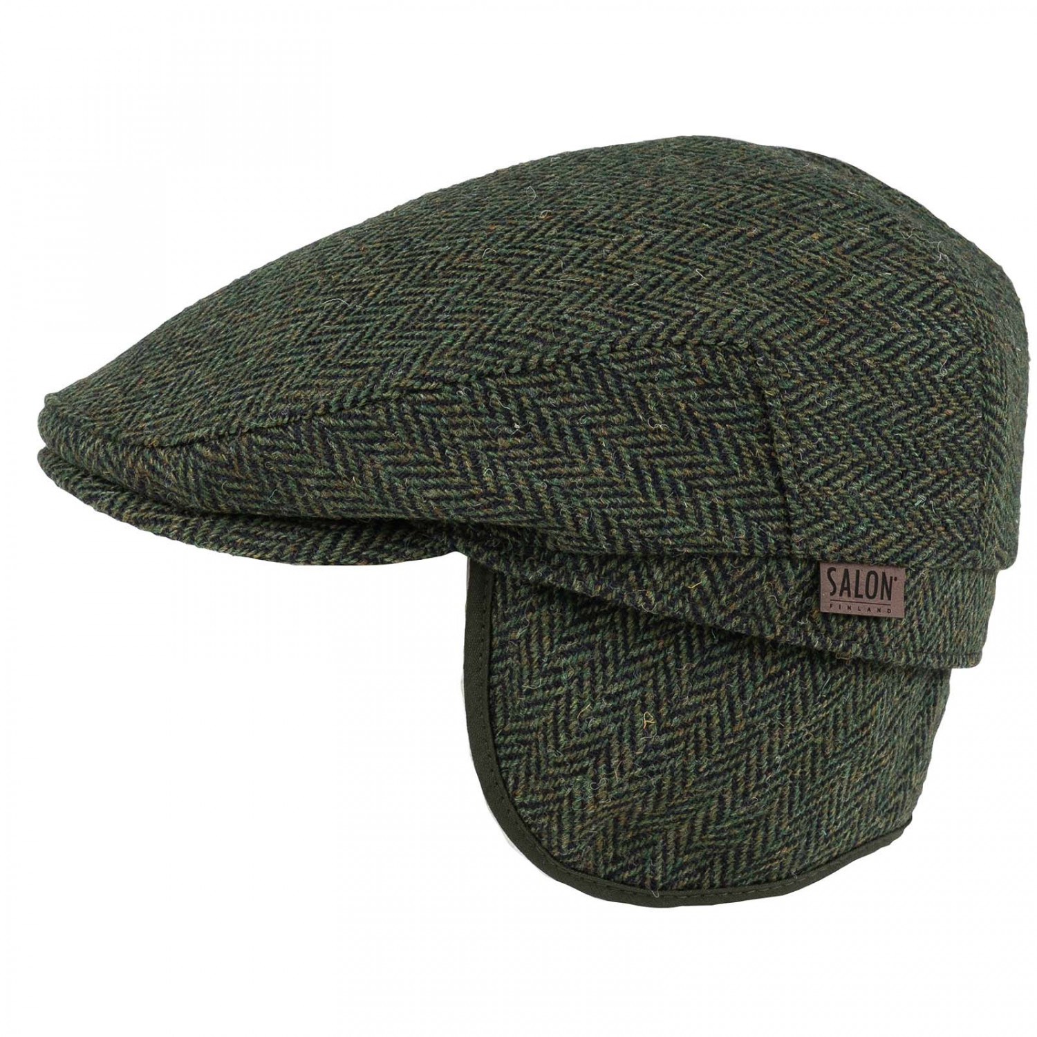 Eero Gen Harris Tweed Herringbone Flat Cap