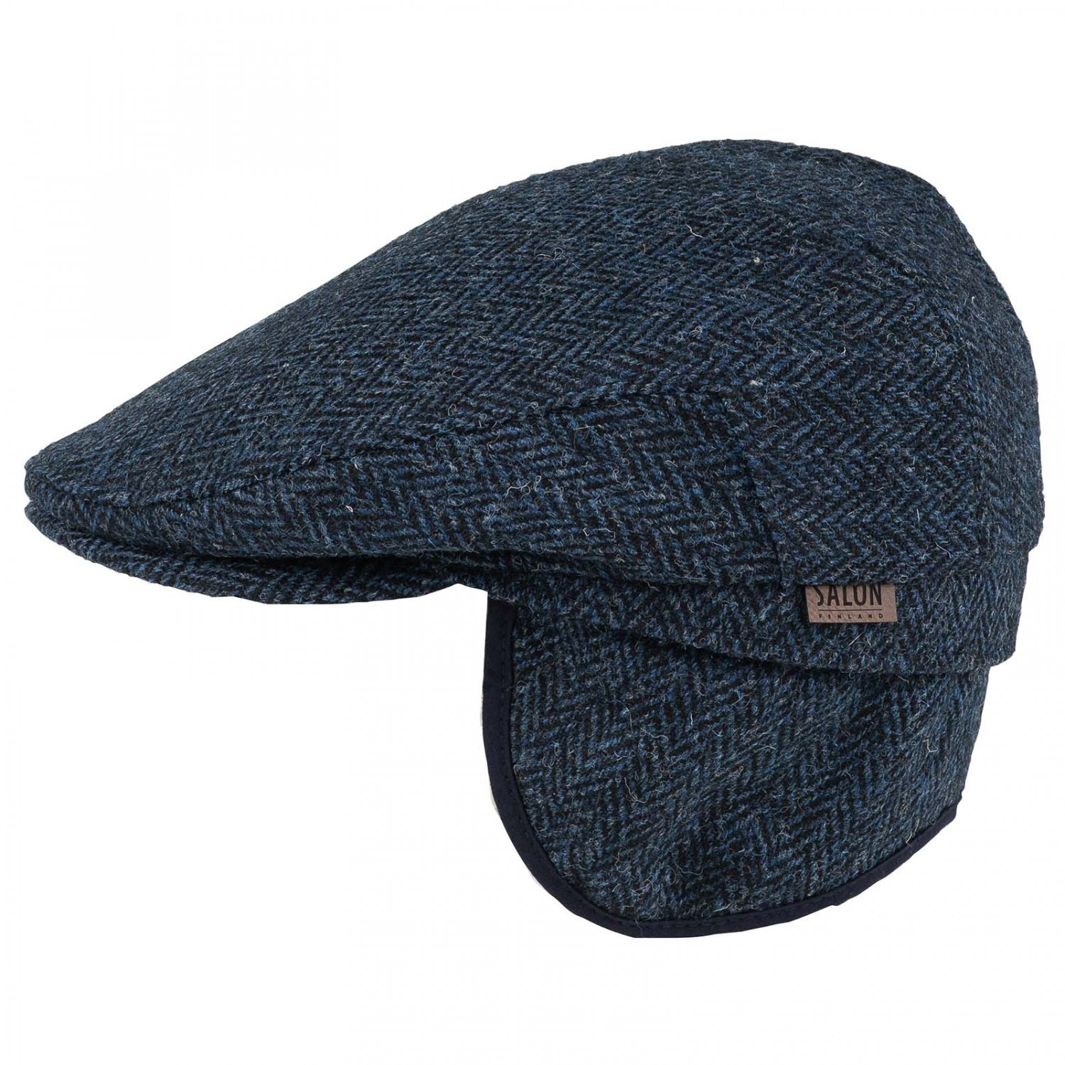 Eero Gen Harris Tweed Herringbone Flat Cap