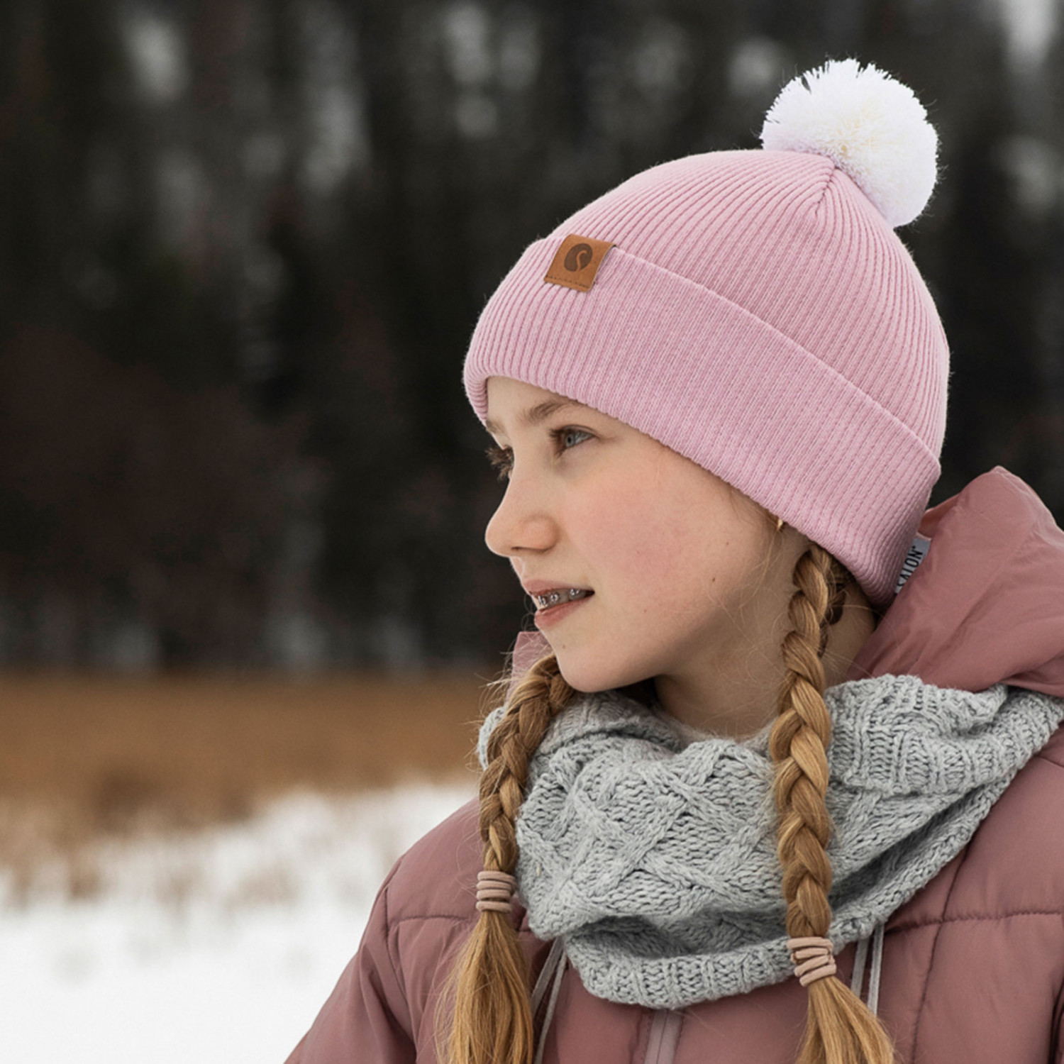 Kids beanie pom pom