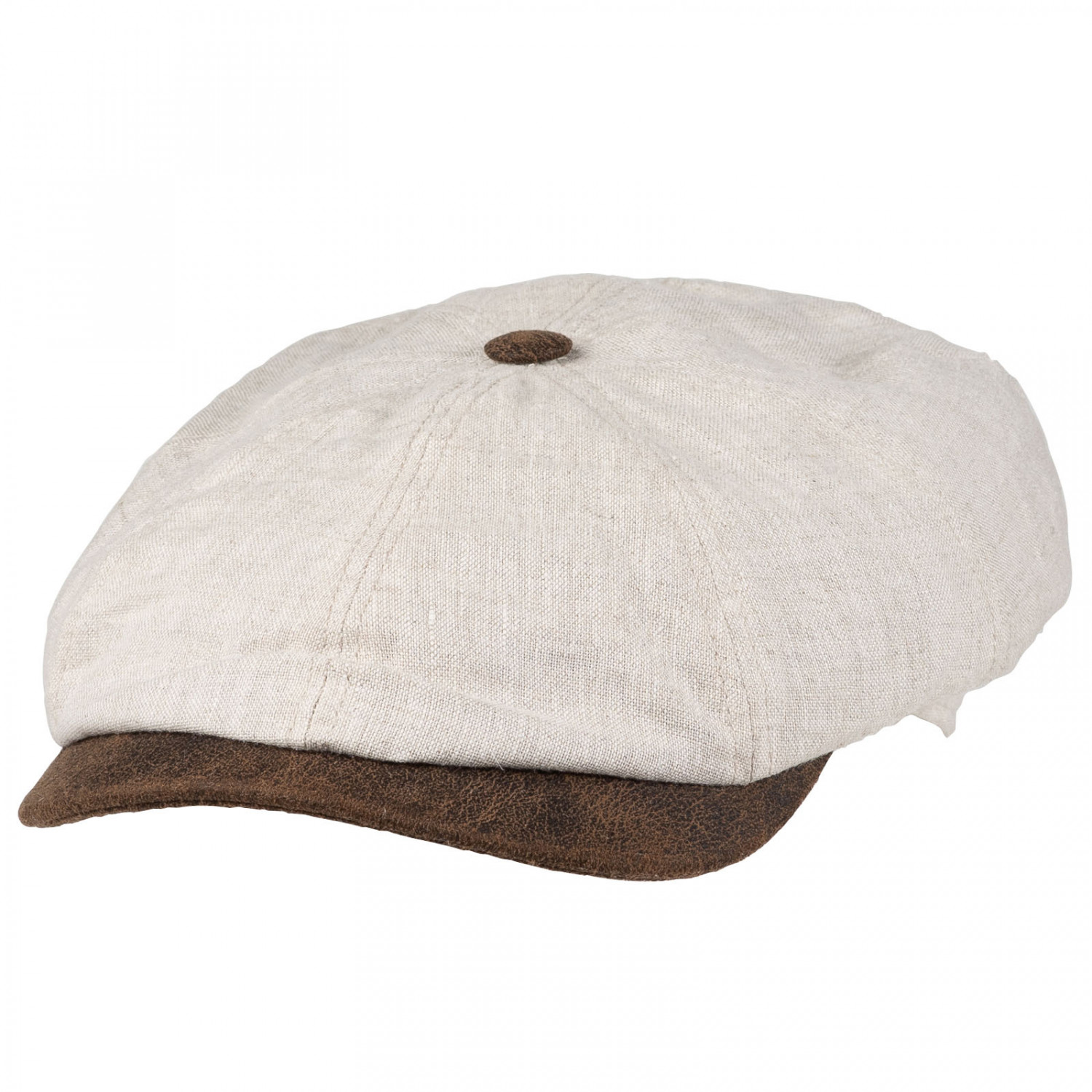 Newsboy Linen Brown Peak