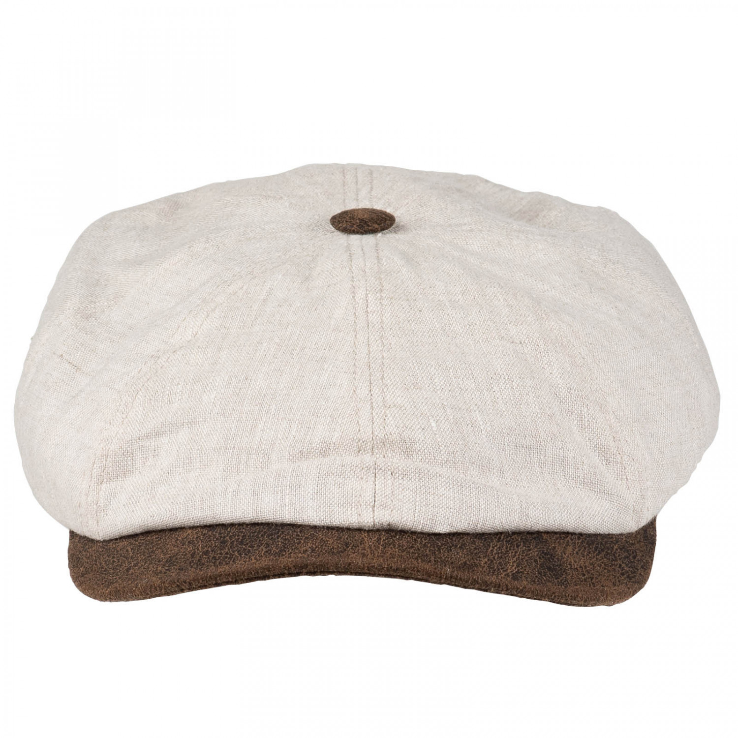 Newsboy Linen Brown Peak