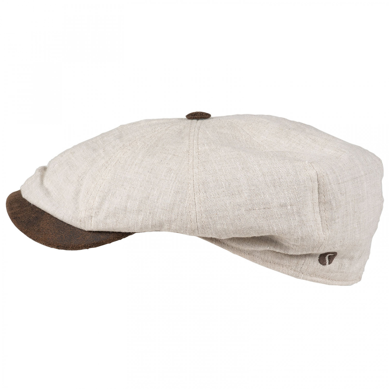 Newsboy Linen Brown Peak